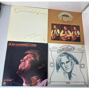 Johnny Mathis Vinyl  Lot  Glen Campheol Charlie Rich Country Western LP Records